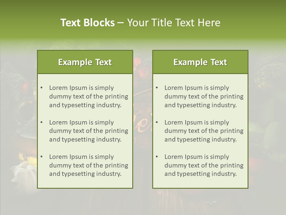 Vegetable Natural Collage PowerPoint Template