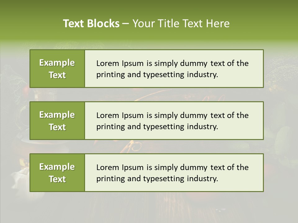 Vegetable Natural Collage PowerPoint Template