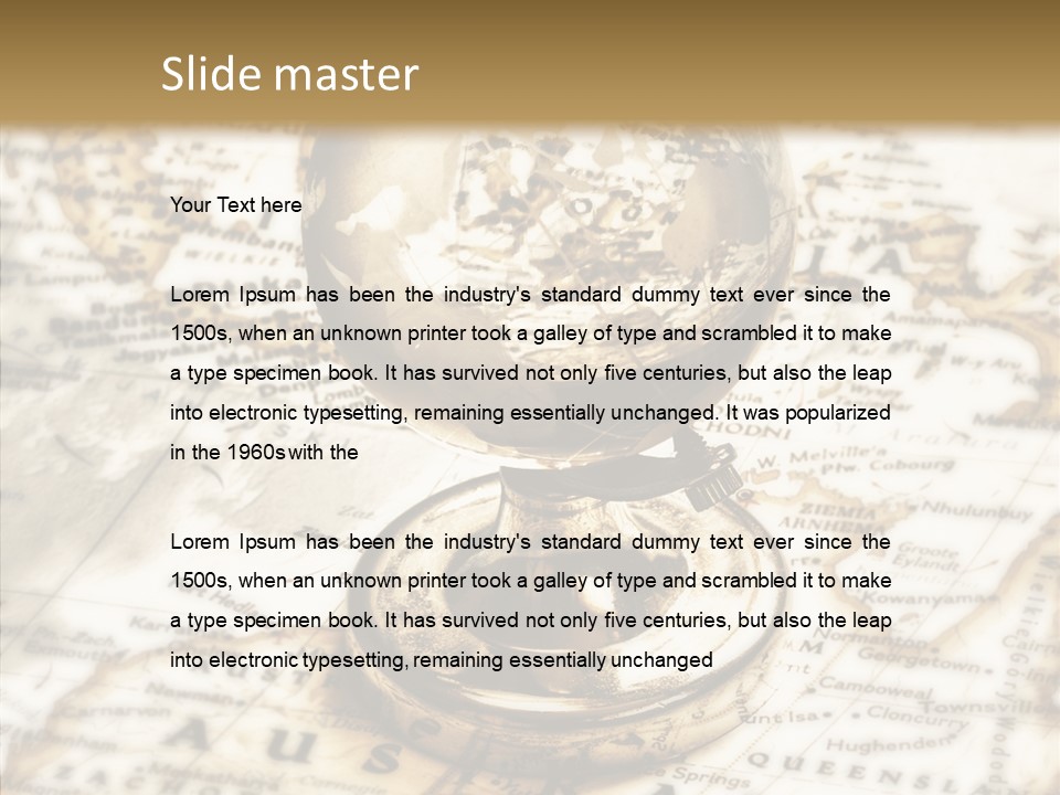 Longitude West Compass PowerPoint Template