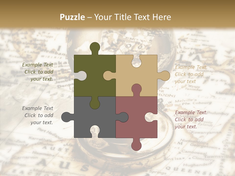 Longitude West Compass PowerPoint Template