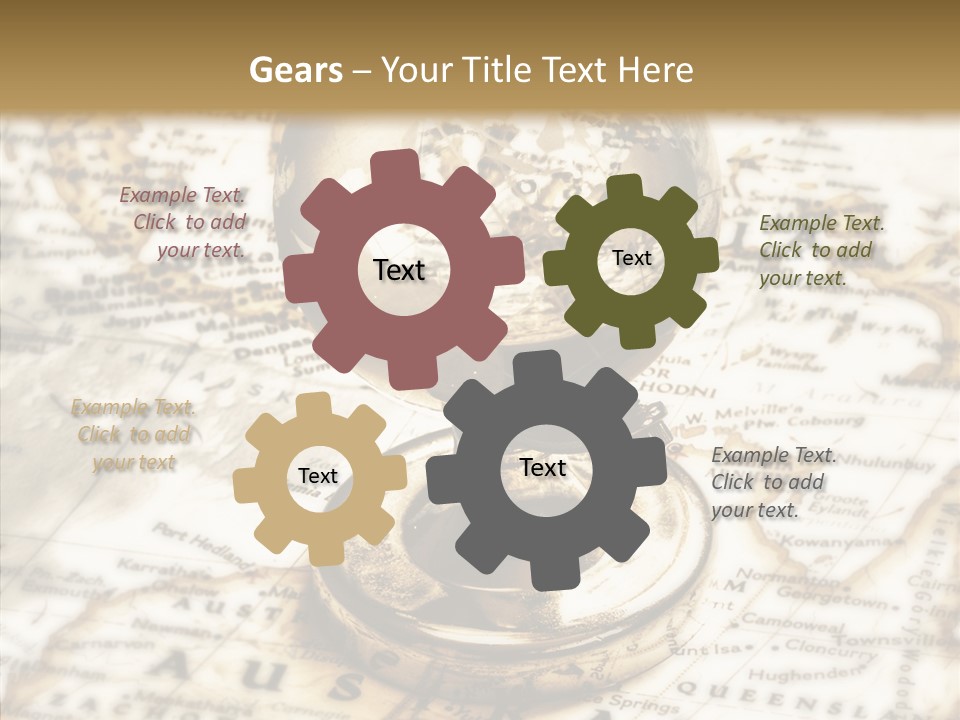 Longitude West Compass PowerPoint Template
