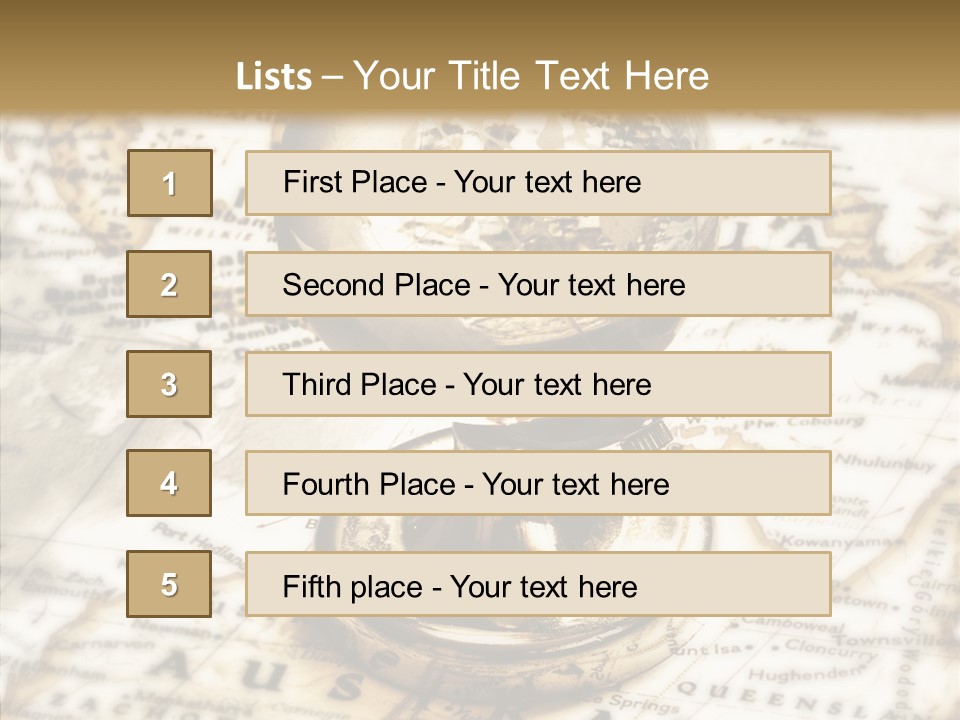 Longitude West Compass PowerPoint Template