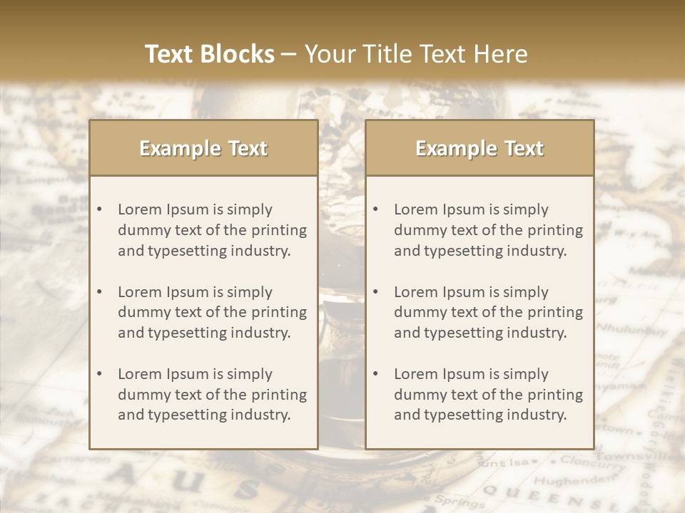 Longitude West Compass PowerPoint Template