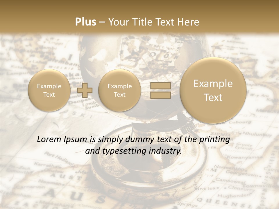 Longitude West Compass PowerPoint Template