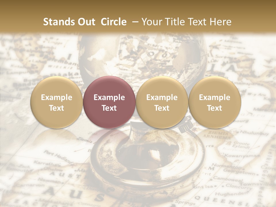 Longitude West Compass PowerPoint Template