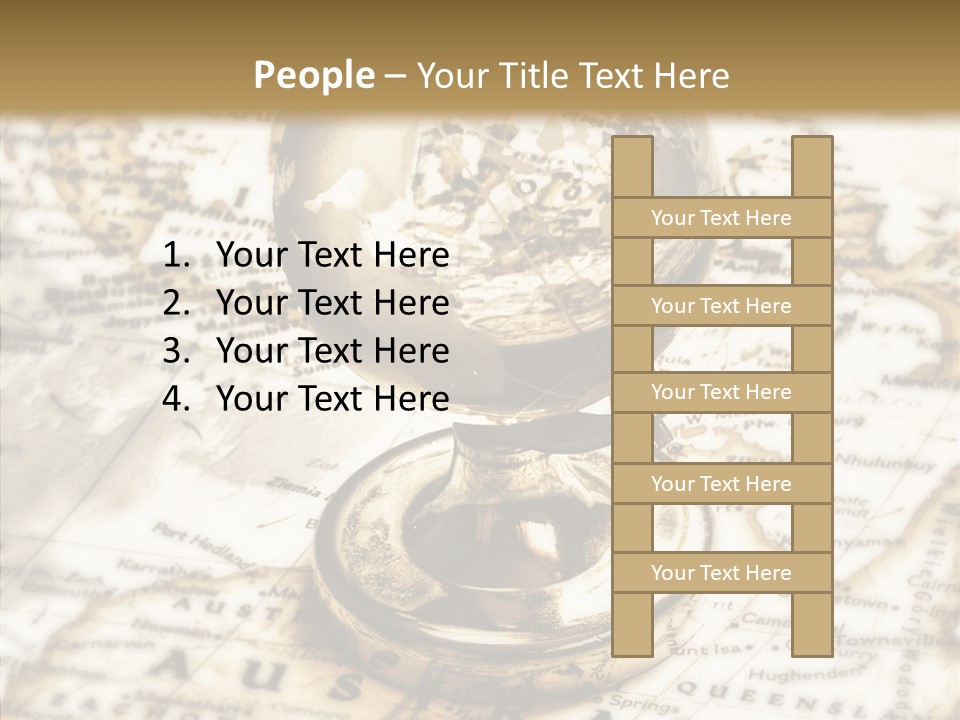 Longitude West Compass PowerPoint Template