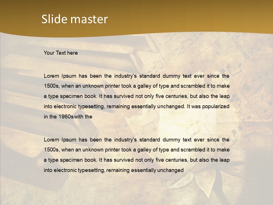 Melody Burnt Black PowerPoint Template