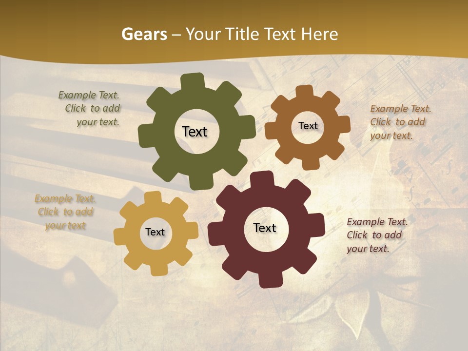 Melody Burnt Black PowerPoint Template