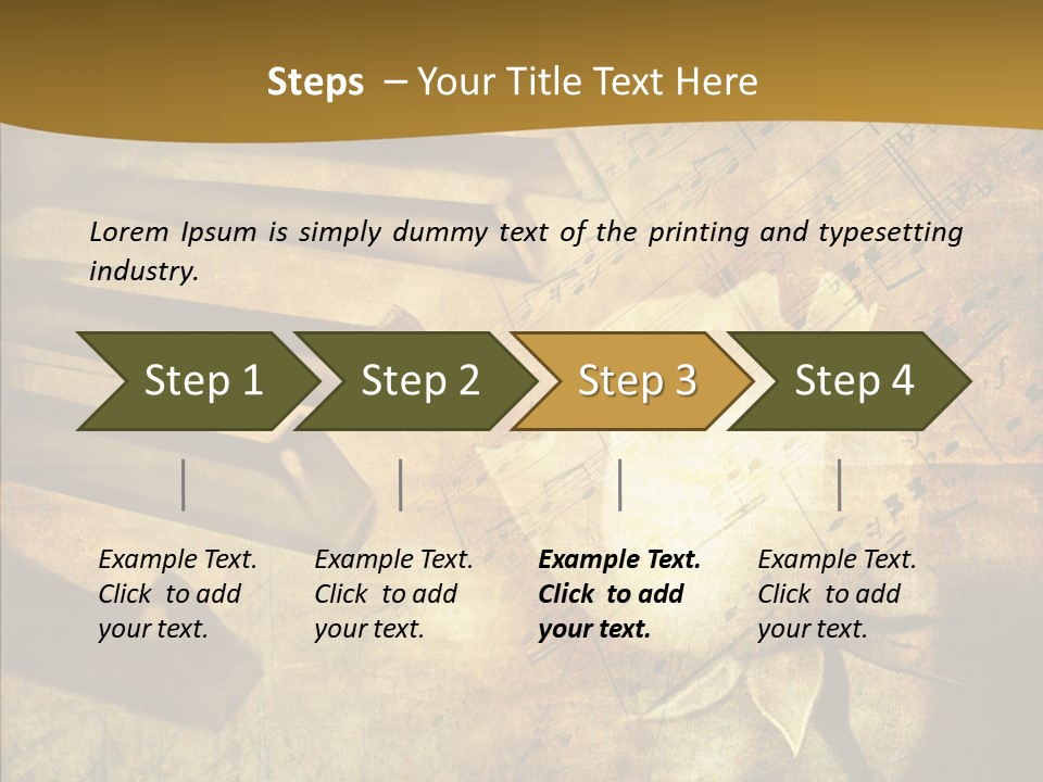 Melody Burnt Black PowerPoint Template