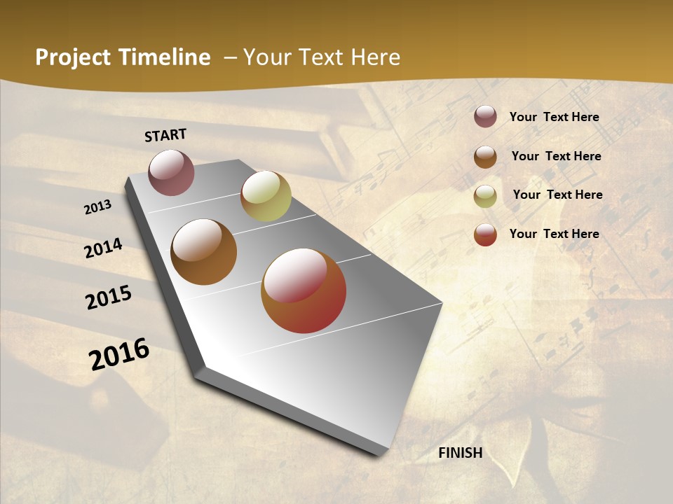 Melody Burnt Black PowerPoint Template