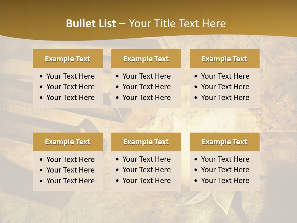 Melody Burnt Black PowerPoint Template