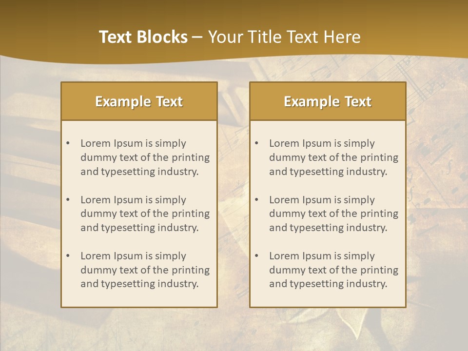 Melody Burnt Black PowerPoint Template