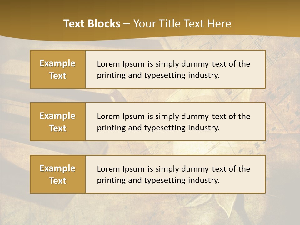 Melody Burnt Black PowerPoint Template