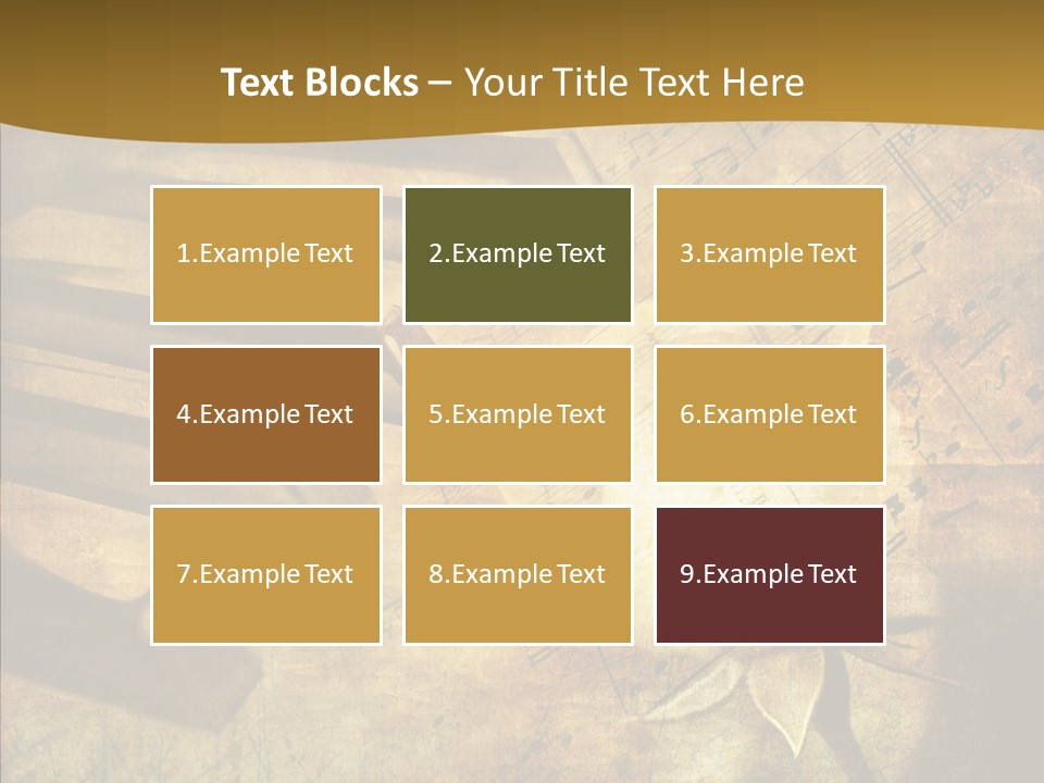 Melody Burnt Black PowerPoint Template