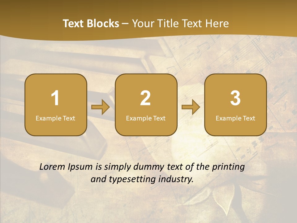 Melody Burnt Black PowerPoint Template