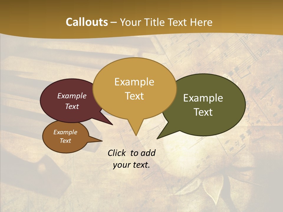 Melody Burnt Black PowerPoint Template