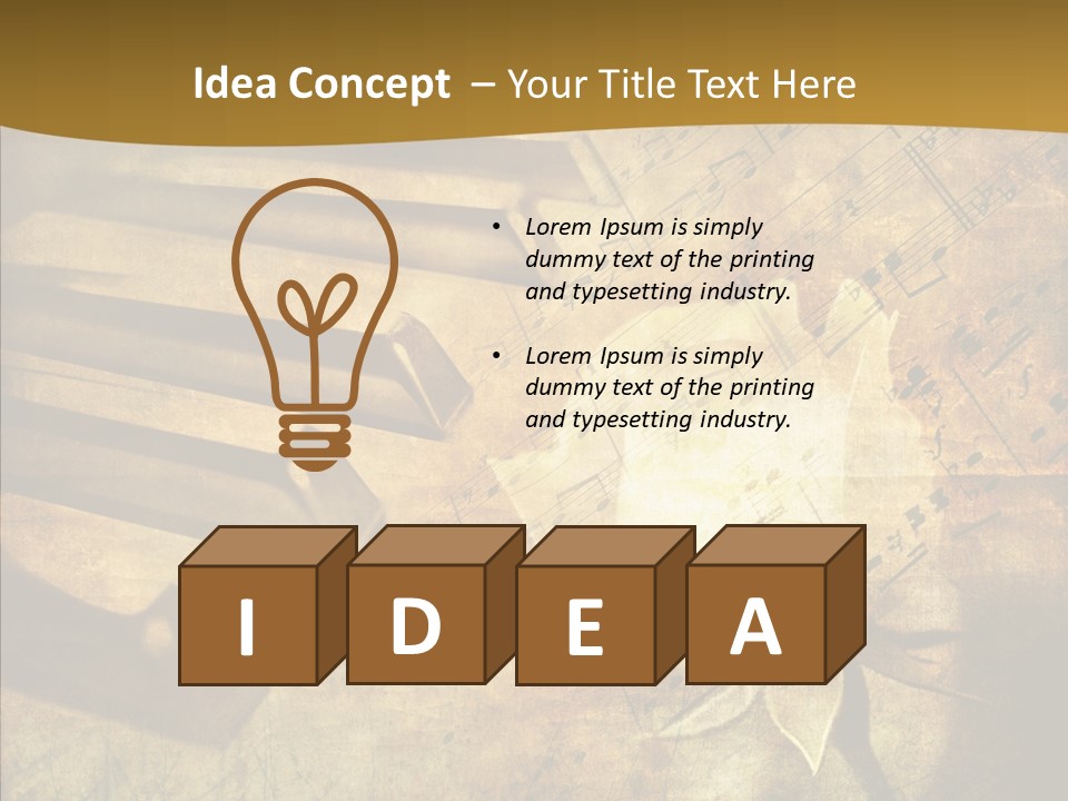 Melody Burnt Black PowerPoint Template