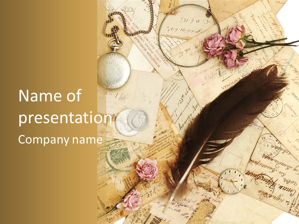 Text Blank Antique PowerPoint Template