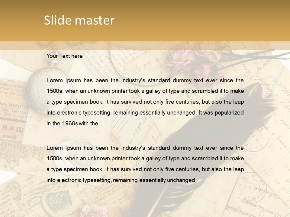 Text Blank Antique PowerPoint Template