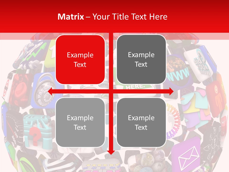 A Sphere With Many Different Items On It PowerPoint Template