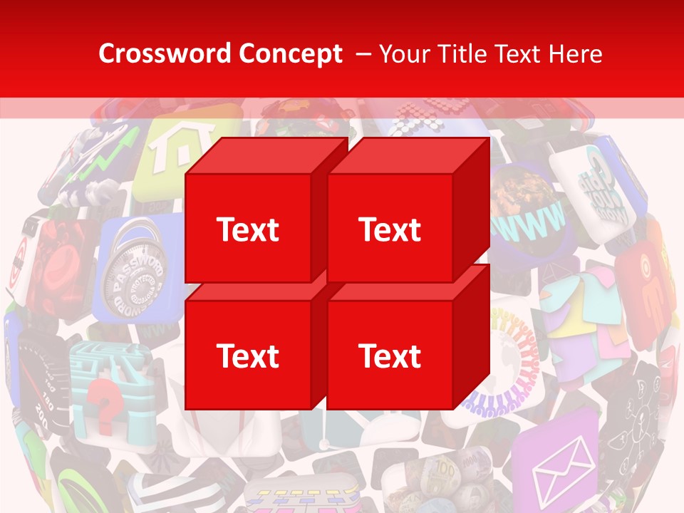 A Sphere With Many Different Items On It PowerPoint Template