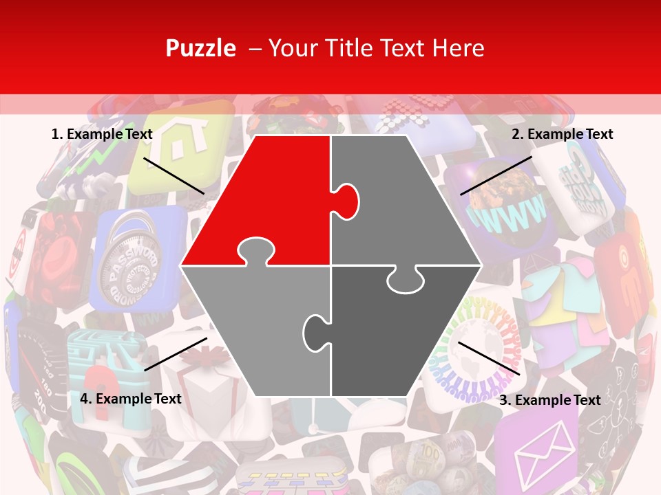 A Sphere With Many Different Items On It PowerPoint Template