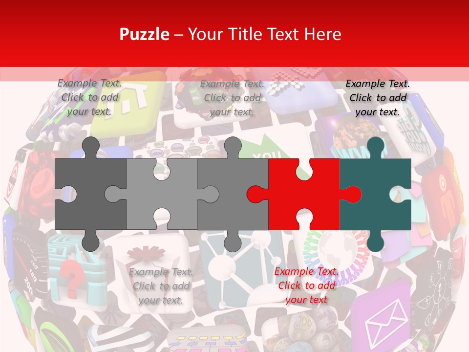 A Sphere With Many Different Items On It PowerPoint Template