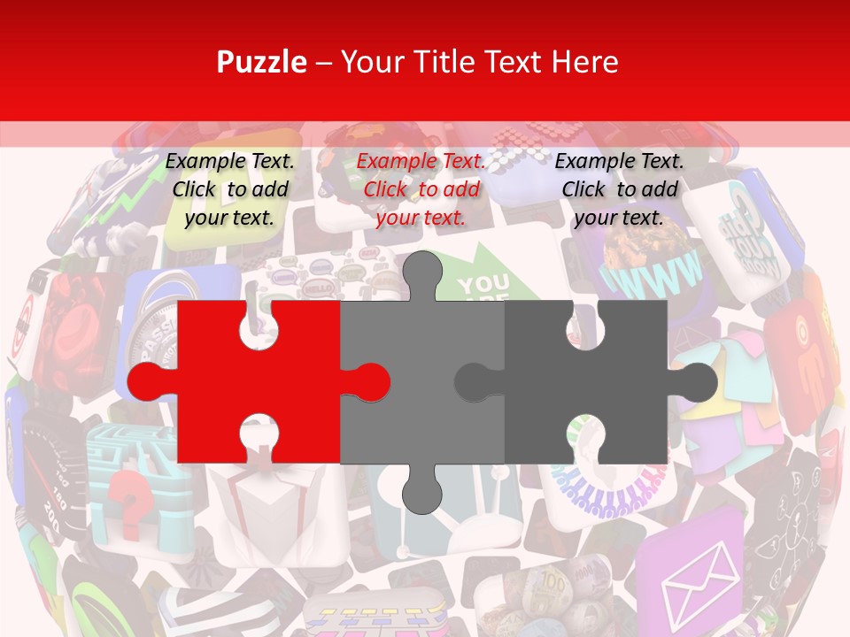 A Sphere With Many Different Items On It PowerPoint Template