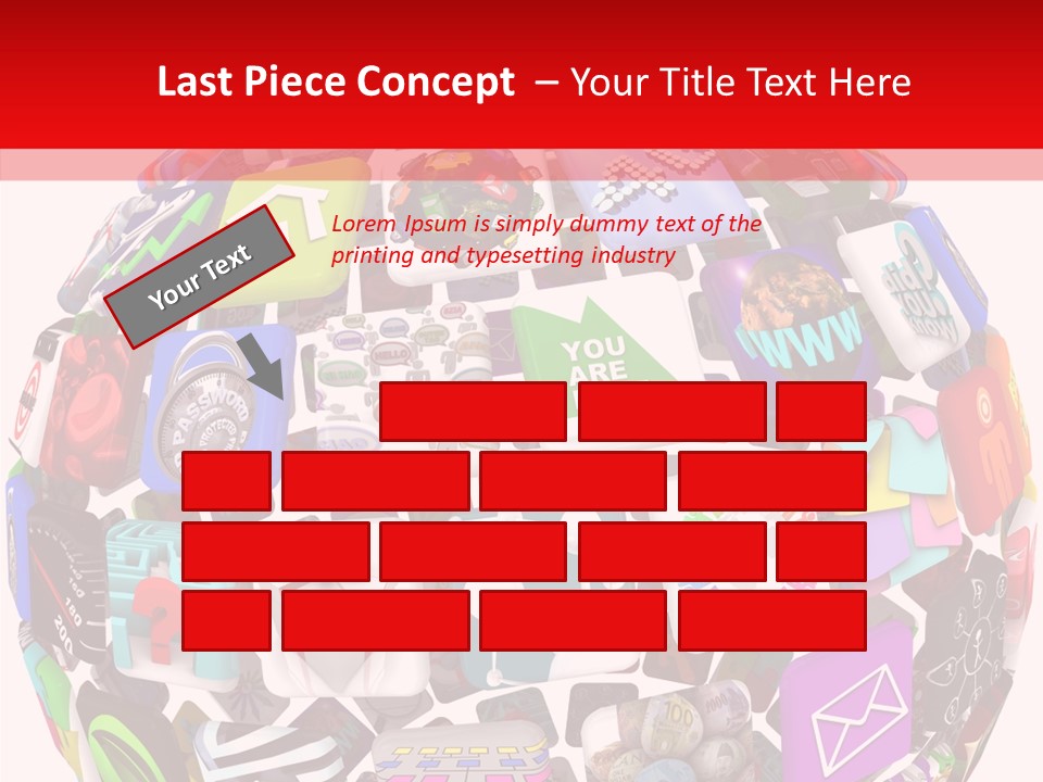 A Sphere With Many Different Items On It PowerPoint Template