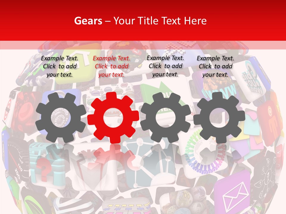 A Sphere With Many Different Items On It PowerPoint Template