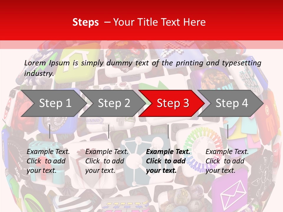 A Sphere With Many Different Items On It PowerPoint Template