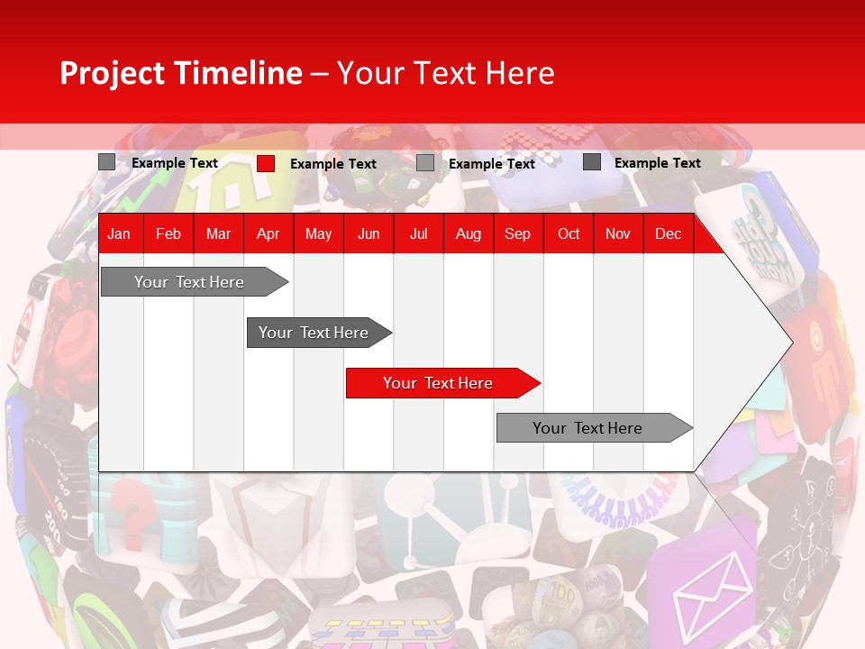 A Sphere With Many Different Items On It PowerPoint Template