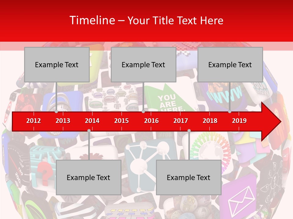 A Sphere With Many Different Items On It PowerPoint Template