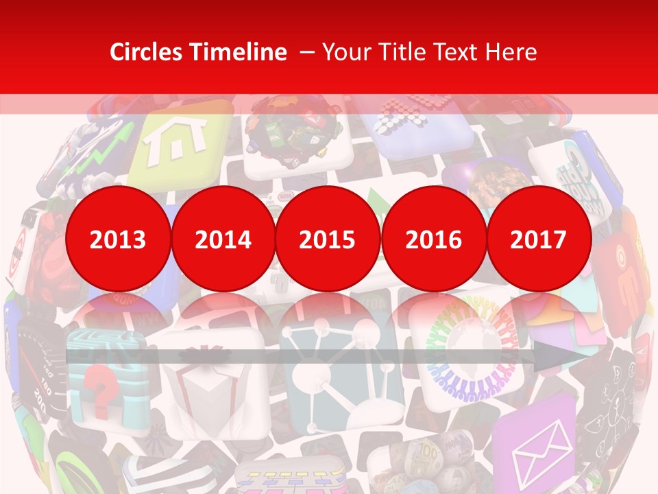 A Sphere With Many Different Items On It PowerPoint Template