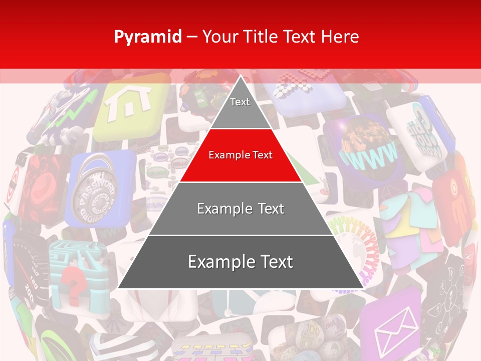 A Sphere With Many Different Items On It PowerPoint Template