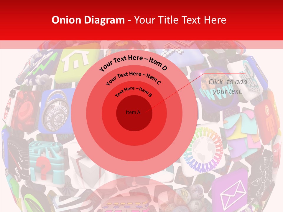 A Sphere With Many Different Items On It PowerPoint Template