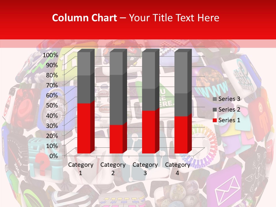 A Sphere With Many Different Items On It PowerPoint Template