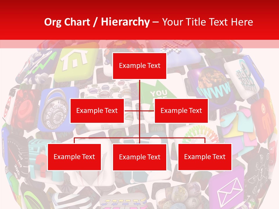 A Sphere With Many Different Items On It PowerPoint Template