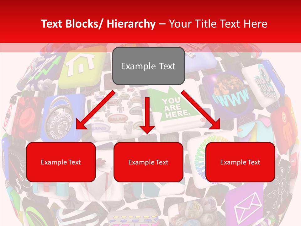 A Sphere With Many Different Items On It PowerPoint Template