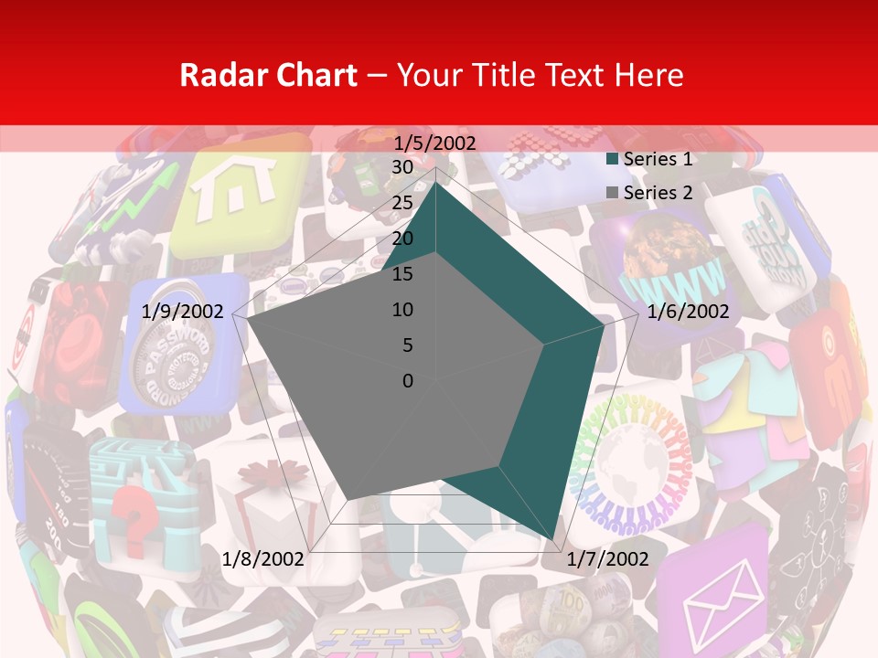 A Sphere With Many Different Items On It PowerPoint Template