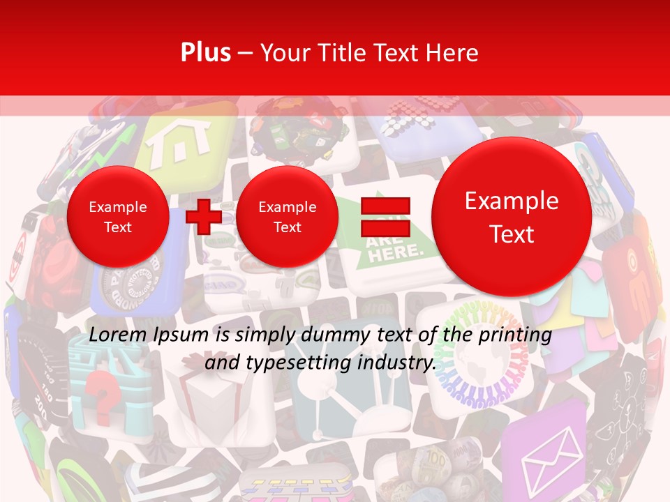 A Sphere With Many Different Items On It PowerPoint Template
