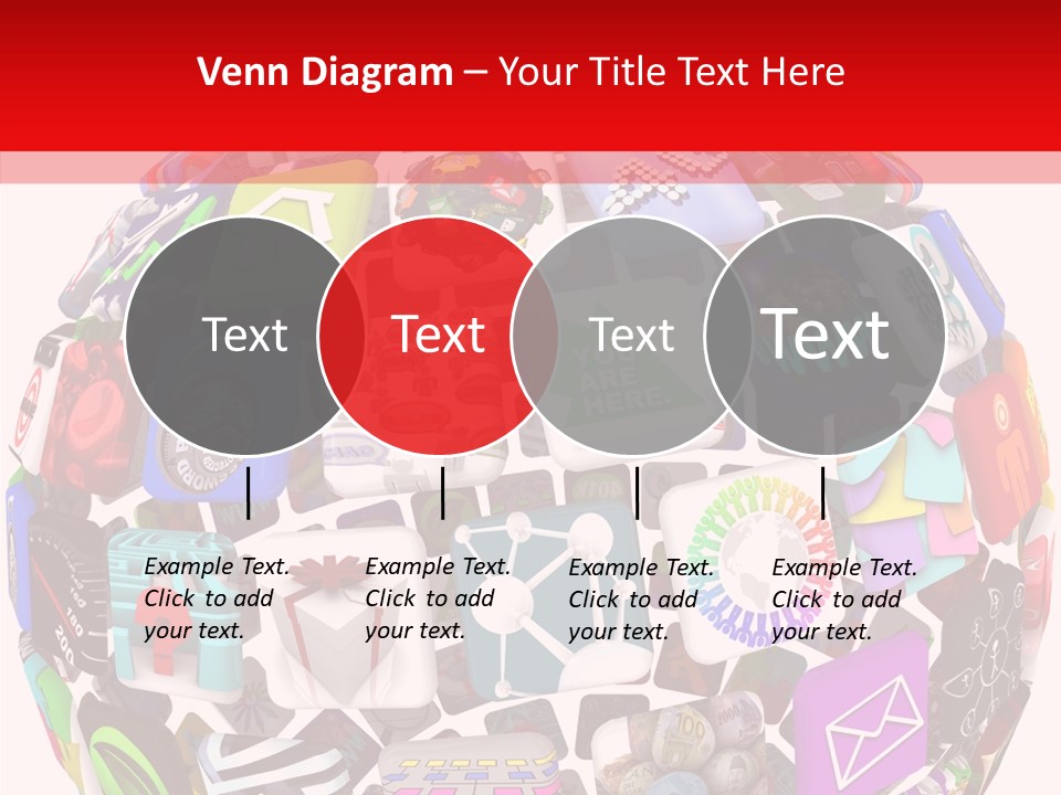 A Sphere With Many Different Items On It PowerPoint Template