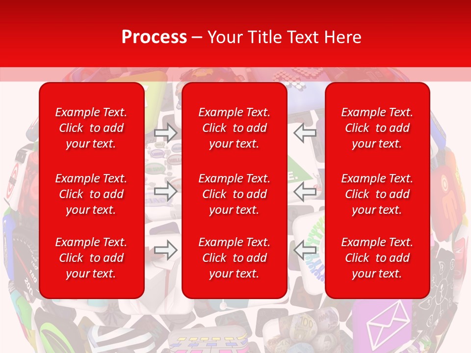 A Sphere With Many Different Items On It PowerPoint Template