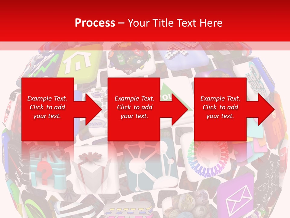 A Sphere With Many Different Items On It PowerPoint Template