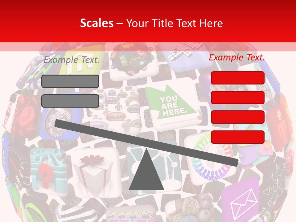 A Sphere With Many Different Items On It PowerPoint Template