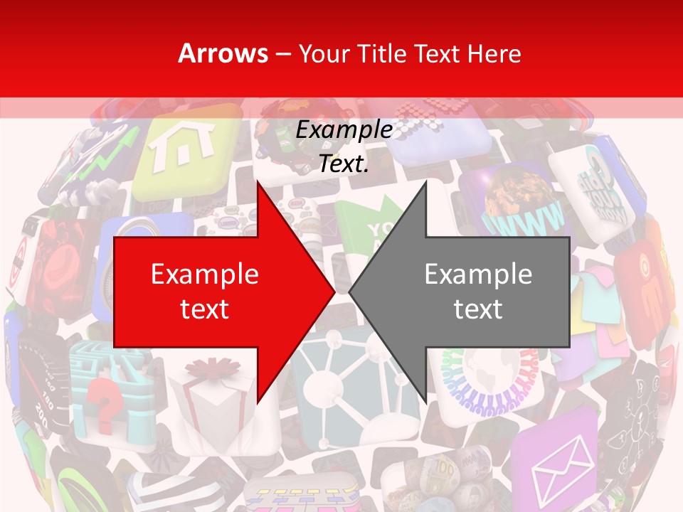 A Sphere With Many Different Items On It PowerPoint Template