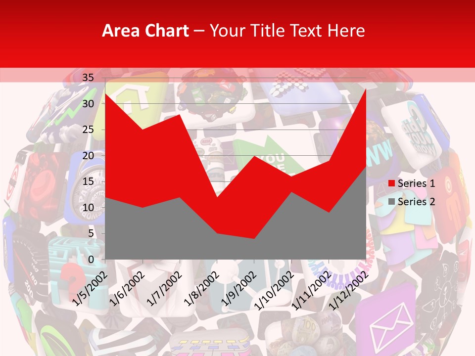 A Sphere With Many Different Items On It PowerPoint Template