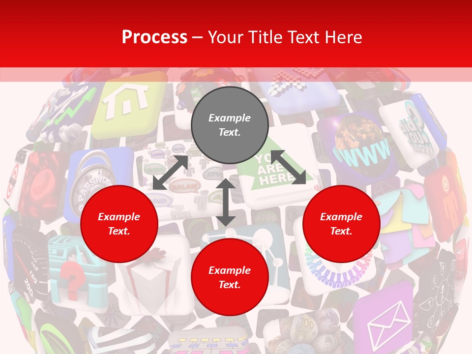 A Sphere With Many Different Items On It PowerPoint Template