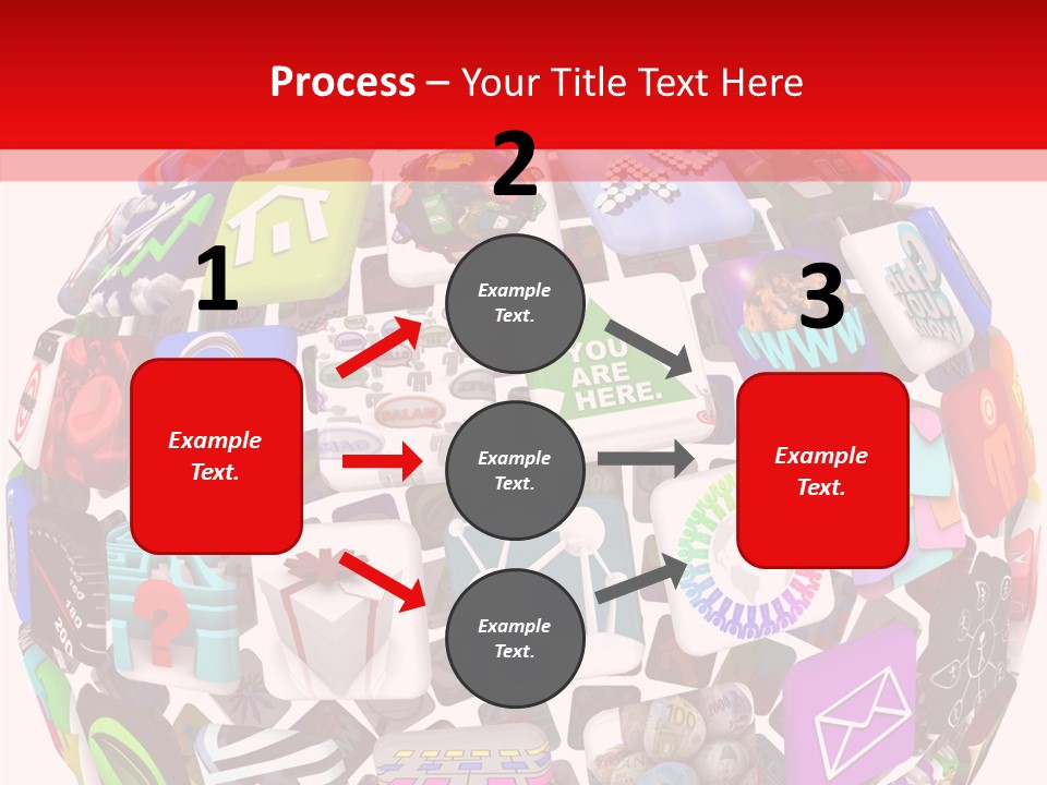 A Sphere With Many Different Items On It PowerPoint Template