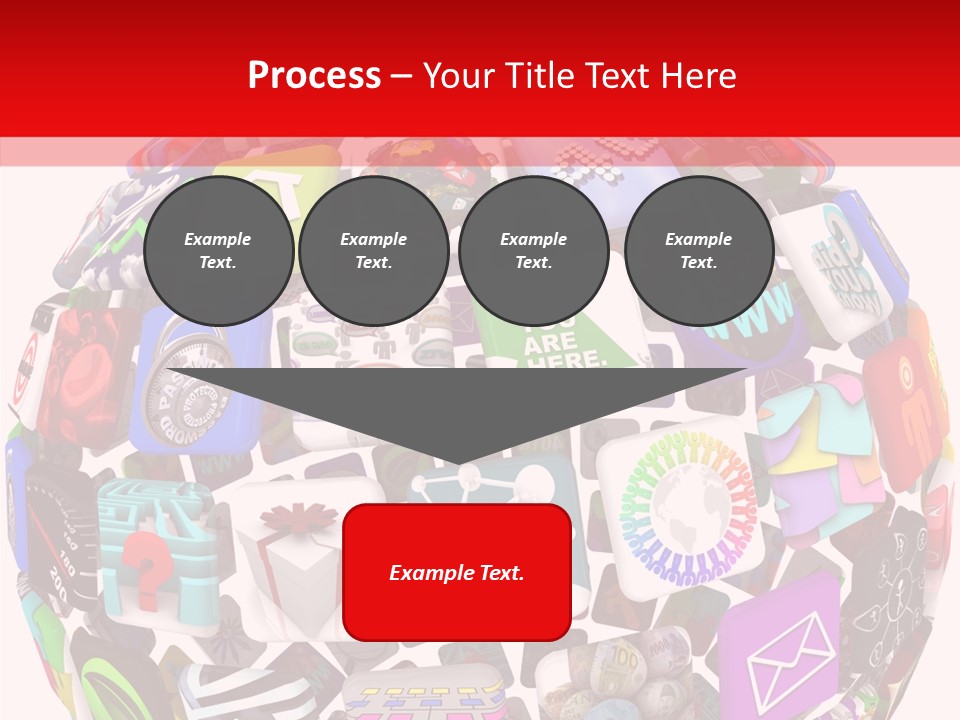 A Sphere With Many Different Items On It PowerPoint Template